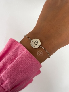 pulsera con medalla para grabar en internet