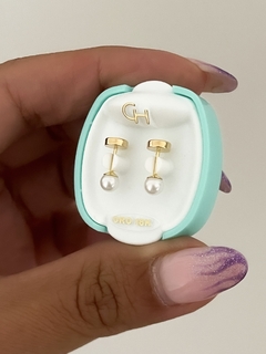 Abridor oro 18K Perla 4 mm