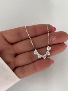 Collar corazones con piedras - comprar online