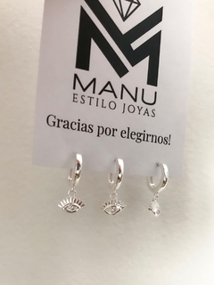 Argolla con ojito (par)
