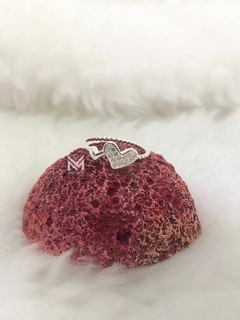 Anillo doble corazón - comprar online