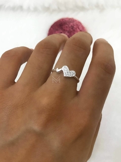 Anillo doble corazón
