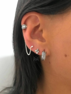 Argollas hojas 12 mm (par) - comprar online