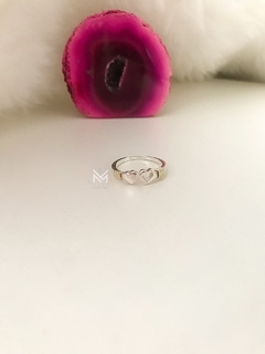 Anillo doble corazón