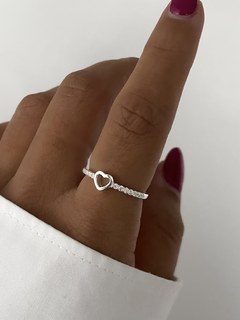 anillo corazoncito calado
