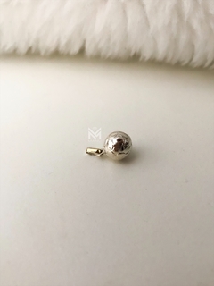 Dije pelota de fútbol Plata y oro