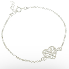 Pulsera corazón con árbol de la vida