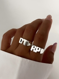Anillo iniciales recto - tienda online