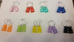 Argollas oso gummy (par) - tienda online