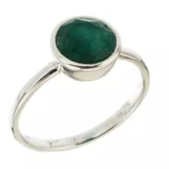 Anillo piedra redonda