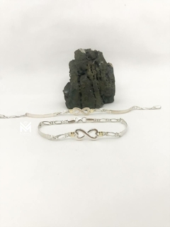 Pulsera infinito plata y oro - Estilojoyasmanu