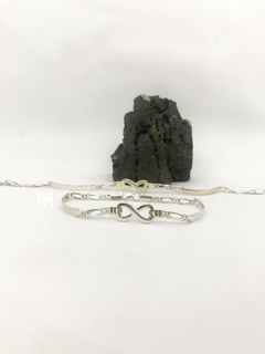 Pulsera infinito plata y oro