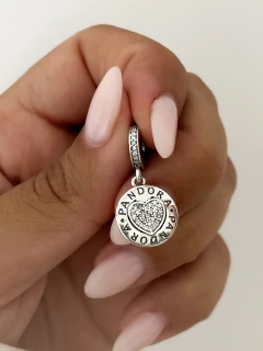 Charm medalla con corazon - Estilojoyasmanu