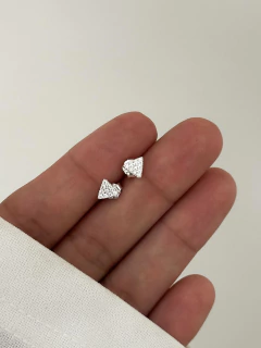 Aros triángulo micropave (par)
