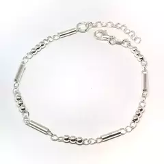Pulsera combinada tubos y bolitas