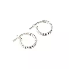 Argollas facetadas de 13 mm (par)