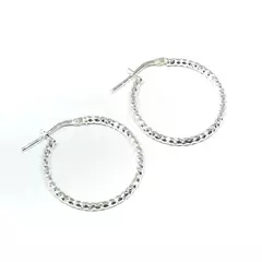 Argollas facetadas de 25 mm (par)