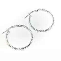 Argollas facetadas de 29 mm (par)