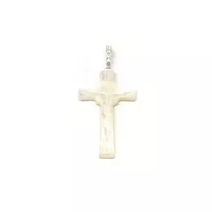Dije cruz de nácar