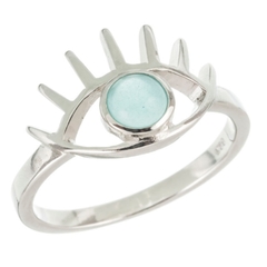 Anillo ojo con piedra natural