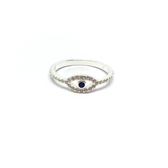 Anillo ojito con piedras cubics. - comprar online