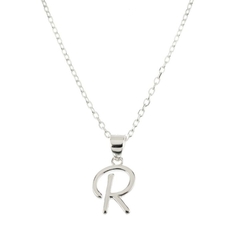Imagen de Collar inicial plata lisa