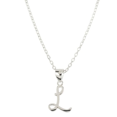 Collar inicial plata lisa - comprar online