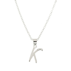 Collar inicial plata lisa