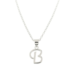 Imagen de Collar inicial plata lisa