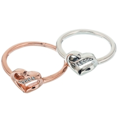 Anillo corazón calado