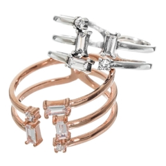 Anillo triple abierto