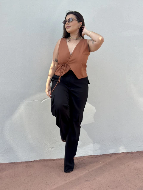 Blusa Luciana Marrom - comprar online