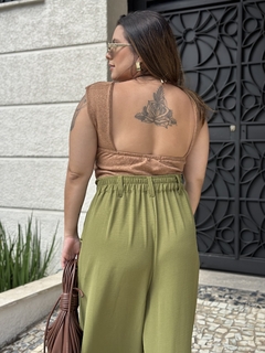 Wide Leg Rafa Verde Oliva - loja online