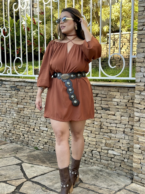 [ENVIO DIA 27/05] Vestido Kansas Marrom - comprar online