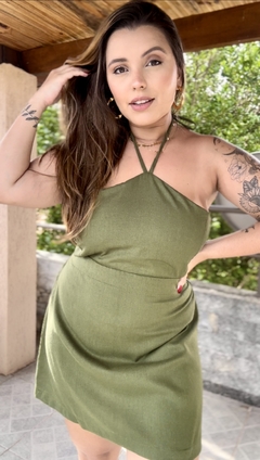 Vestido Escorpiana Verde Militar