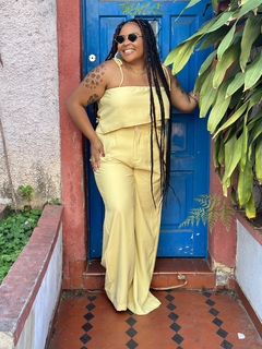Wide Leg Rafa Amarelo Manteiga