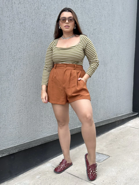 Blusa Michelle Verde Listras - comprar online