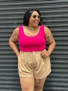 Cropped Camiseta Fux Pink