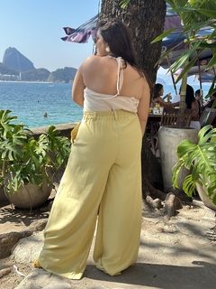 Wide Leg Rafa Amarelo Manteiga - comprar online