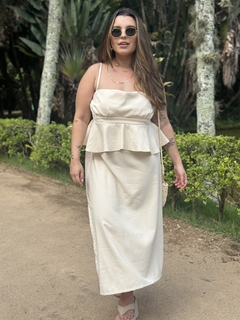 Saia Midi Merida Creme - comprar online
