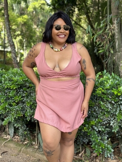 Short Saia Rosa Pastel na internet