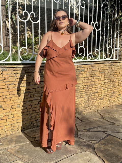 Vestido Carmelita Marrom - comprar online