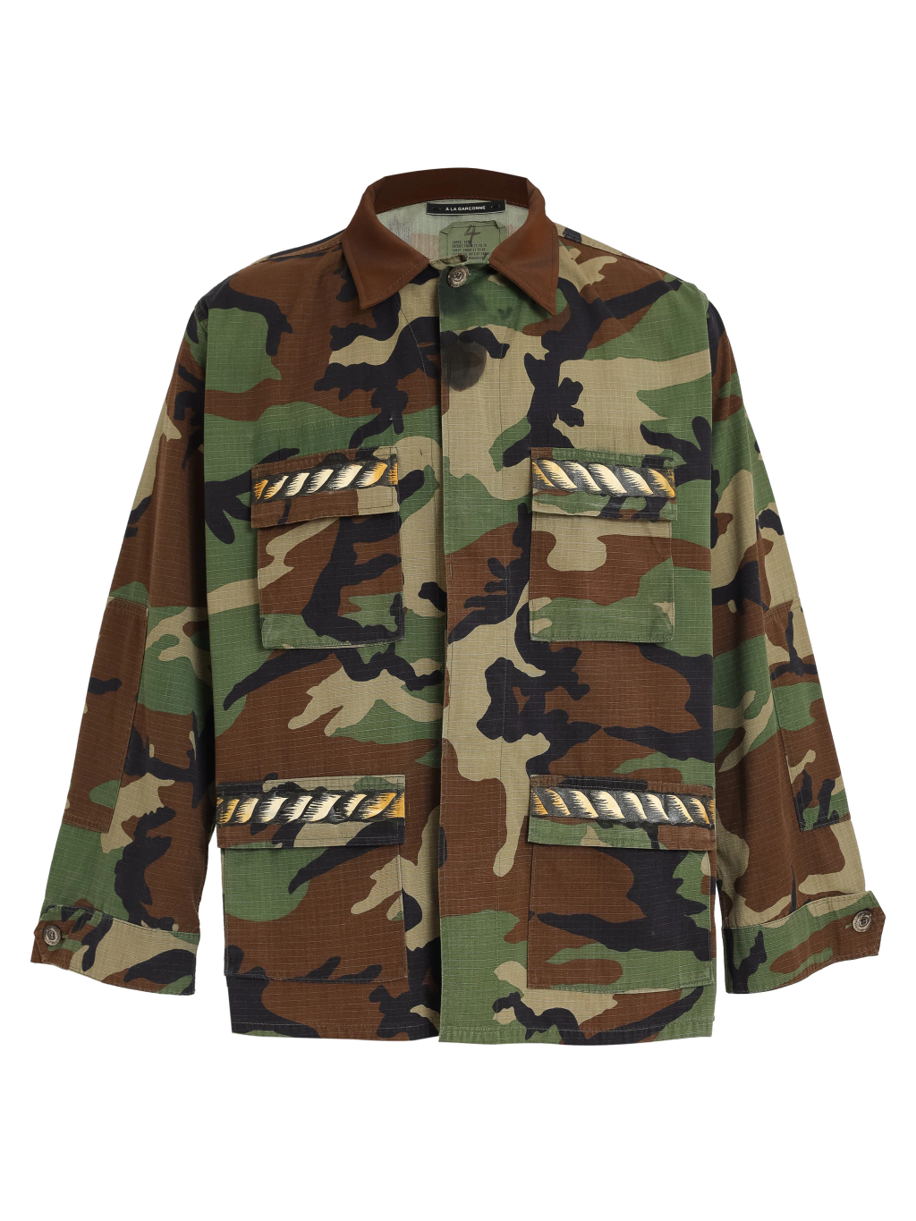 Parka vintage esqueleto rosto mão