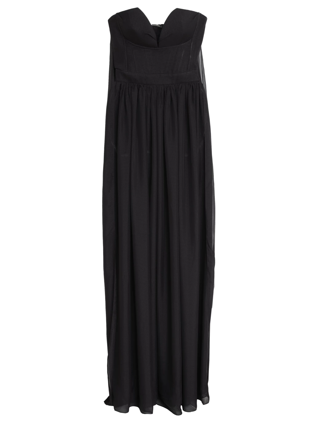 Vestido corset com capa