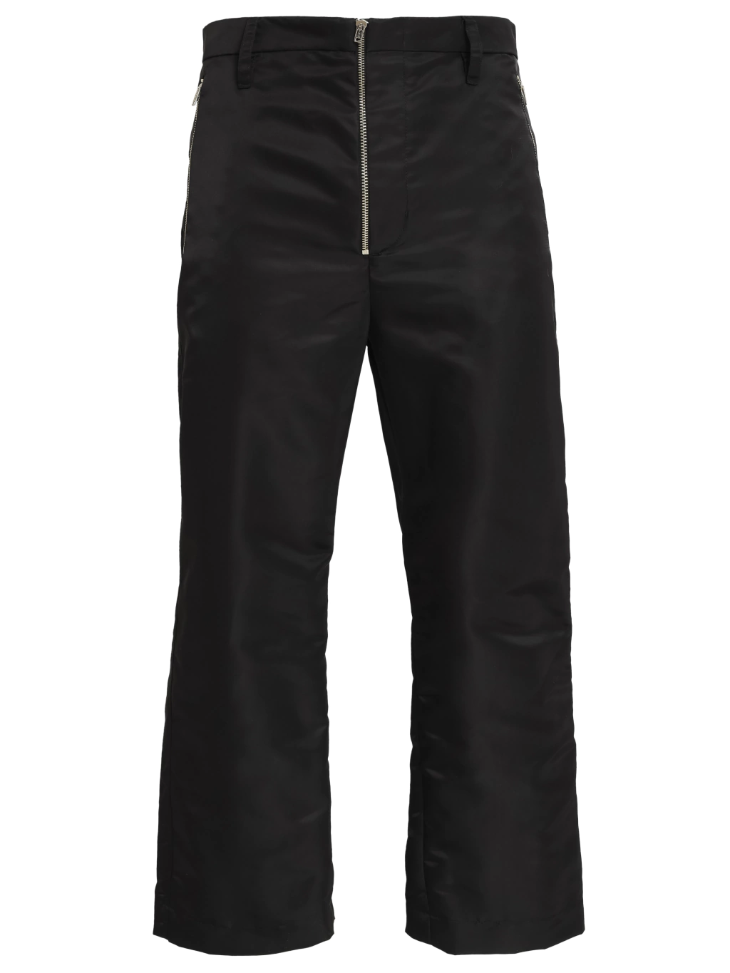 Calça reta com zíper atrás
