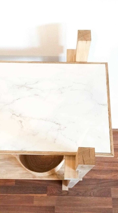 RECIBIDOR DOBLE DE PORCELANATO Y MADERA CLEMEN (30 DIAS) en internet