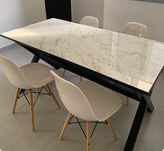 MESA DE COMEDOR PATAS "X "(DEMORA 30 DIAS)