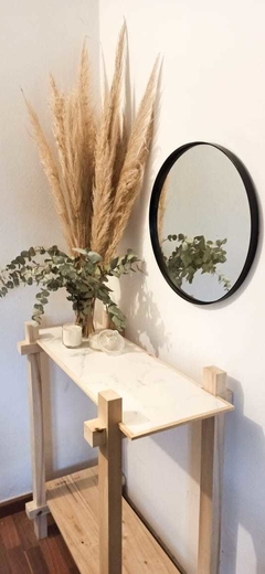 RECIBIDOR DOBLE DE PORCELANATO Y MADERA CLEMEN (30 DIAS) - comprar online