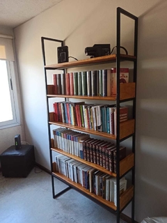 BIBLIOTECA DE MADERA Y HIERRO (DEMORA 30 DIAS) - VIAZ HOME