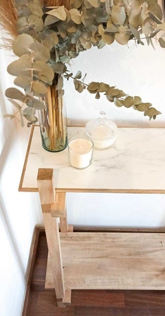 RECIBIDOR DOBLE DE PORCELANATO Y MADERA CLEMEN (30 DIAS) - VIAZ HOME